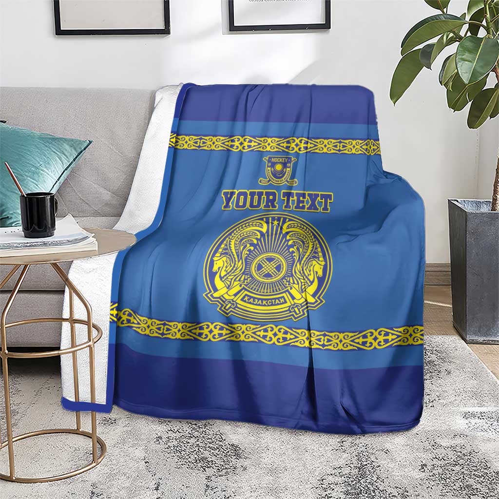 Custom Kazakhstan Hockey Blanket Go Kazakh