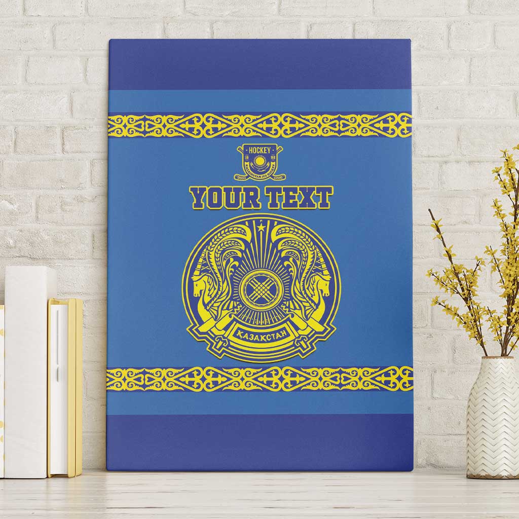 Custom Kazakhstan Hockey Canvas Wall Art Go Kazakh - Wonder Print Shop