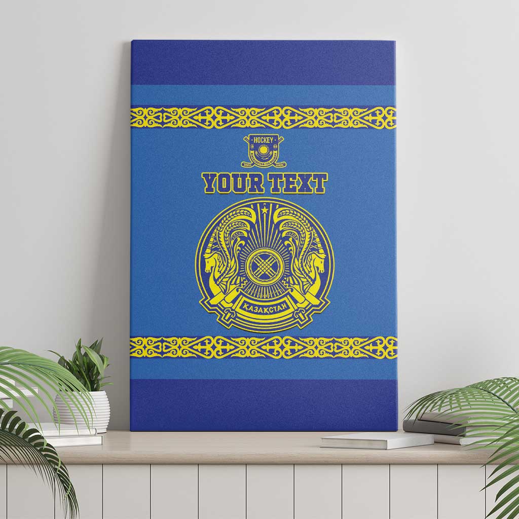 Custom Kazakhstan Hockey Canvas Wall Art Go Kazakh - Wonder Print Shop