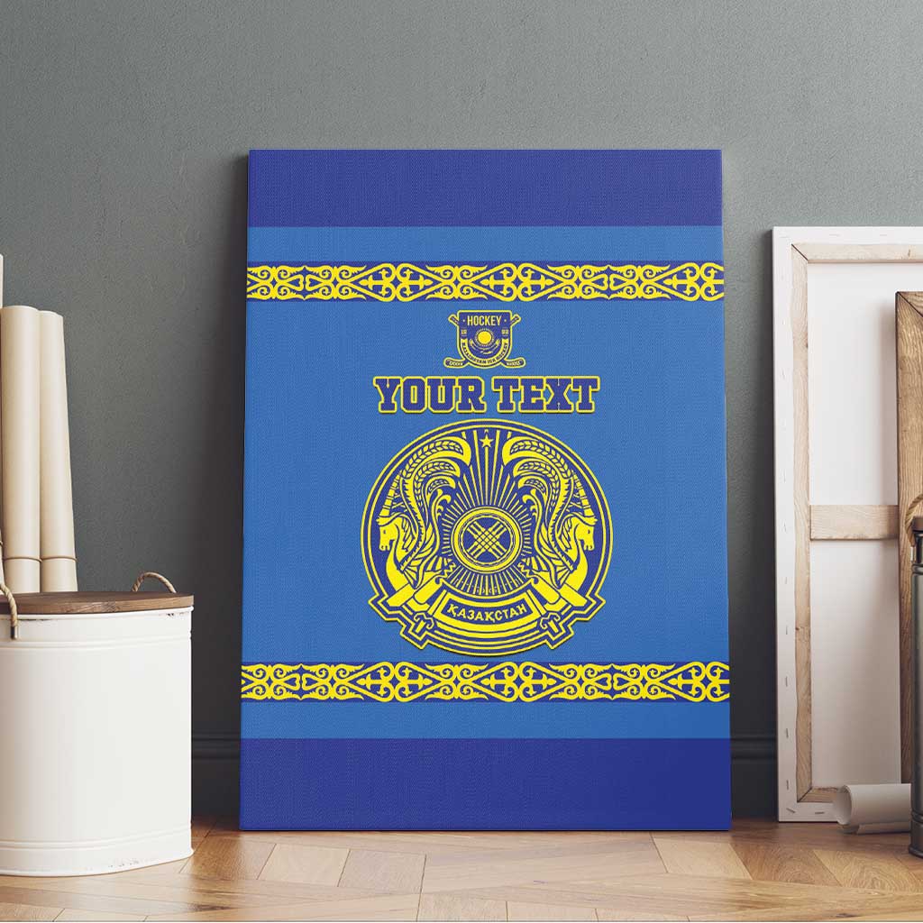 Custom Kazakhstan Hockey Canvas Wall Art Go Kazakh - Wonder Print Shop