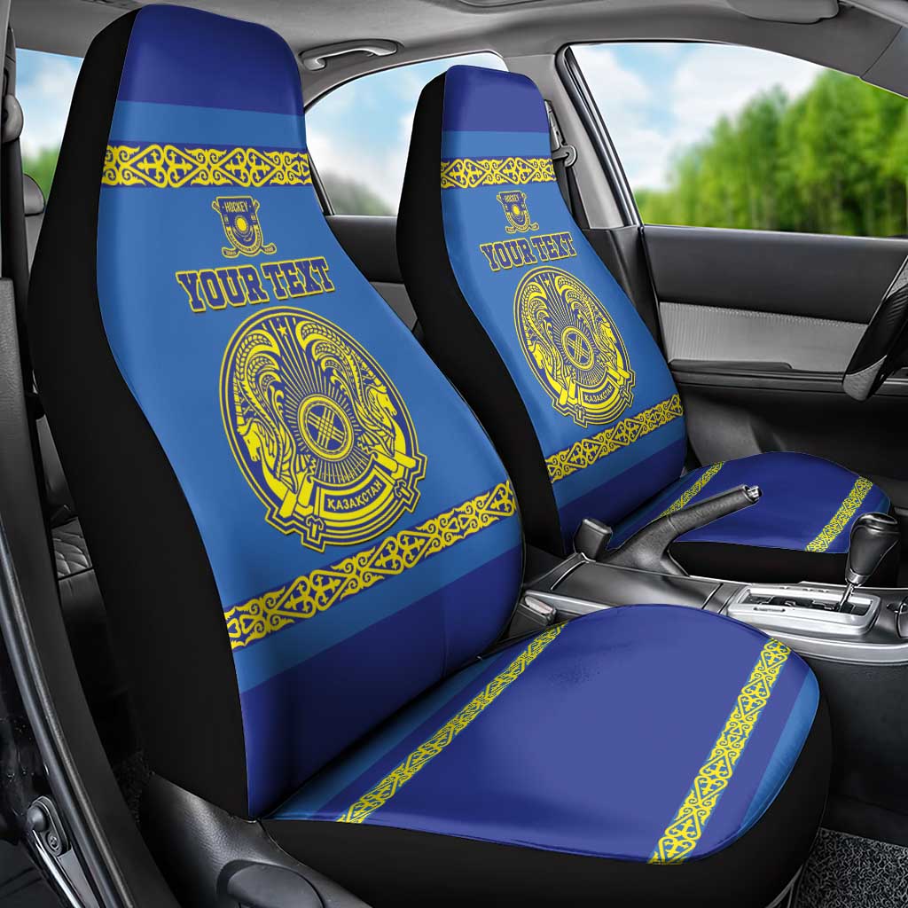 Custom Kazakhstan Hockey Car Seat Cover Go Kazakh - Wonder Print Shop
