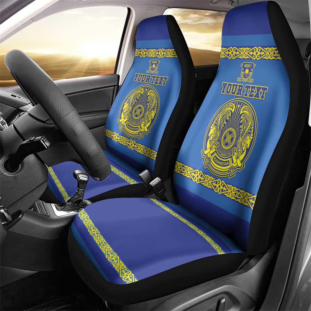 Custom Kazakhstan Hockey Car Seat Cover Go Kazakh - Wonder Print Shop