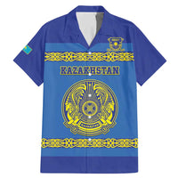 Custom Kazakhstan Hockey Family Matching Mermaid Dress and Hawaiian Shirt Go Kazakh - Wonder Print Shop