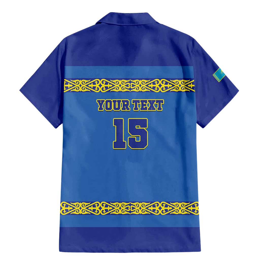 Custom Kazakhstan Hockey Family Matching Mermaid Dress and Hawaiian Shirt Go Kazakh - Wonder Print Shop