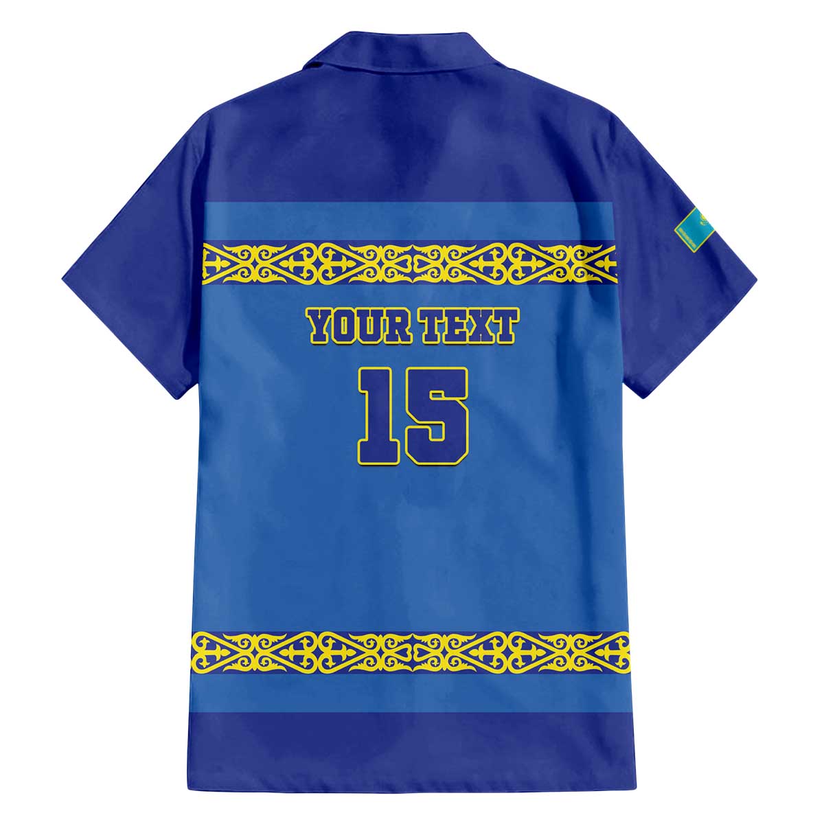 Custom Kazakhstan Hockey Family Matching Off The Shoulder Long Sleeve Dress and Hawaiian Shirt Go Kazakh - Wonder Print Shop
