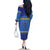 Custom Kazakhstan Hockey Family Matching Off The Shoulder Long Sleeve Dress and Hawaiian Shirt Go Kazakh - Wonder Print Shop