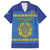 Custom Kazakhstan Hockey Family Matching Off Shoulder Short Dress and Hawaiian Shirt Go Kazakh - Wonder Print Shop