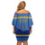 Custom Kazakhstan Hockey Family Matching Off Shoulder Short Dress and Hawaiian Shirt Go Kazakh - Wonder Print Shop