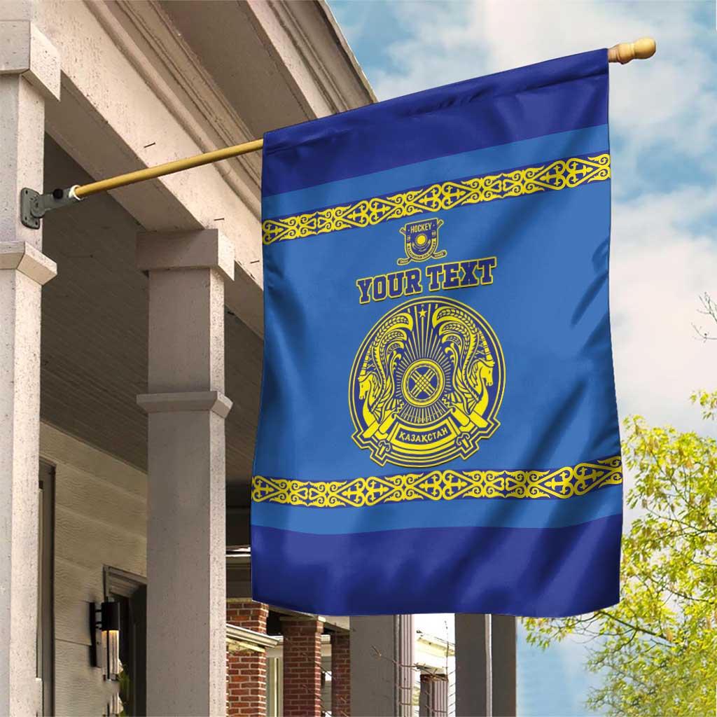 Custom Kazakhstan Hockey Garden Flag Go Kazakh - Wonder Print Shop