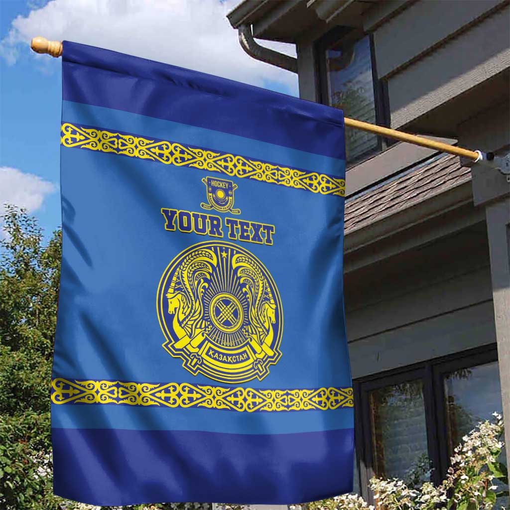 Custom Kazakhstan Hockey Garden Flag Go Kazakh - Wonder Print Shop