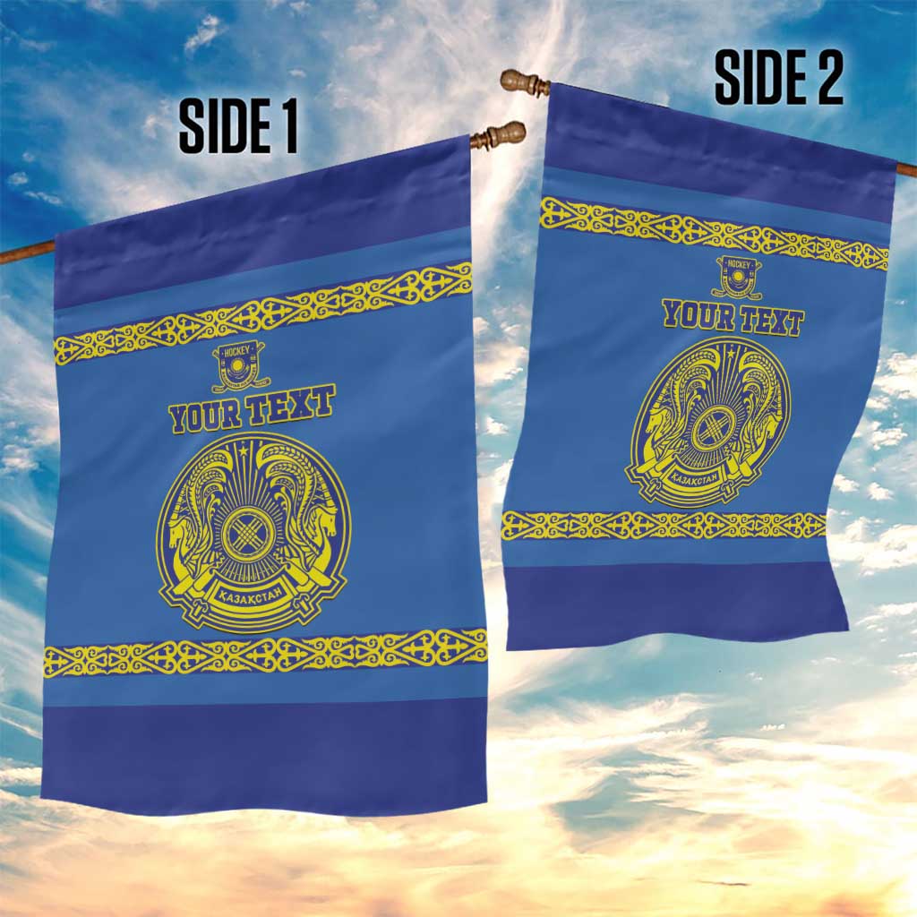 Custom Kazakhstan Hockey Garden Flag Go Kazakh - Wonder Print Shop
