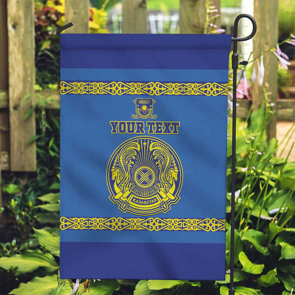 Custom Kazakhstan Hockey Garden Flag Go Kazakh - Wonder Print Shop