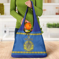 Custom Kazakhstan Hockey Grocery Bag Go Kazakh