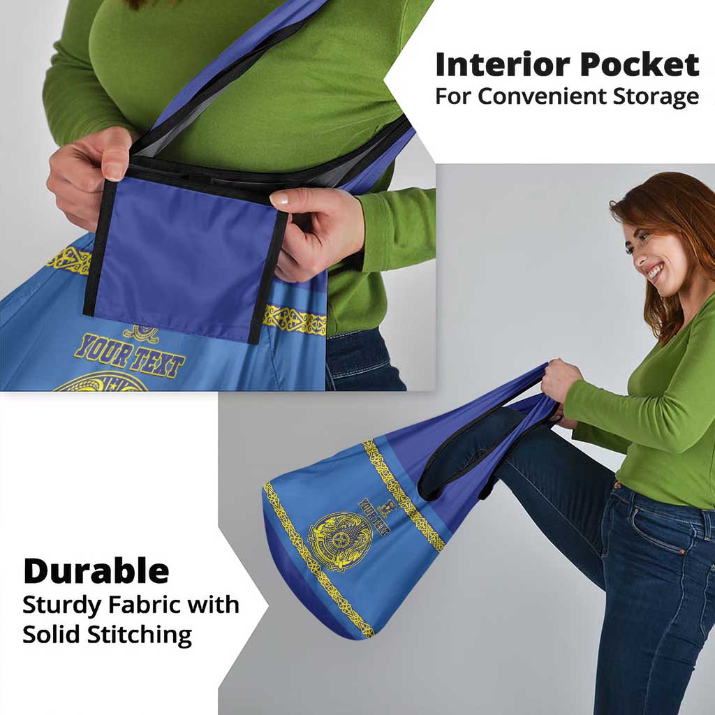 Custom Kazakhstan Hockey Grocery Bag Go Kazakh