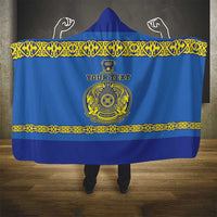 Custom Kazakhstan Hockey Hooded Blanket Go Kazakh
