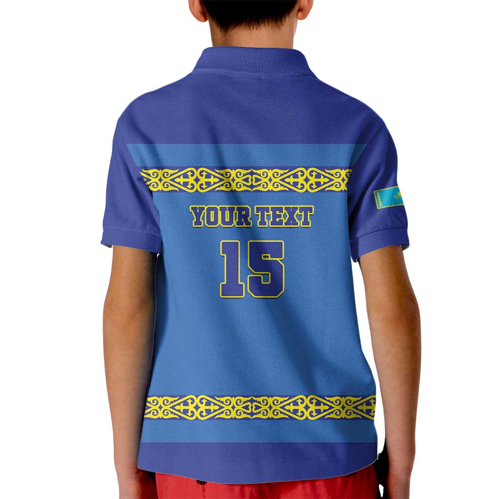 Custom Kazakhstan Hockey Kid Polo Shirt Go Kazakh - Wonder Print Shop