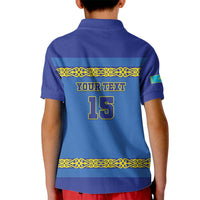 Custom Kazakhstan Hockey Kid Polo Shirt Go Kazakh - Wonder Print Shop