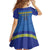 Custom Kazakhstan Hockey Kid Short Sleeve Dress Go Kazakh - Wonder Print Shop