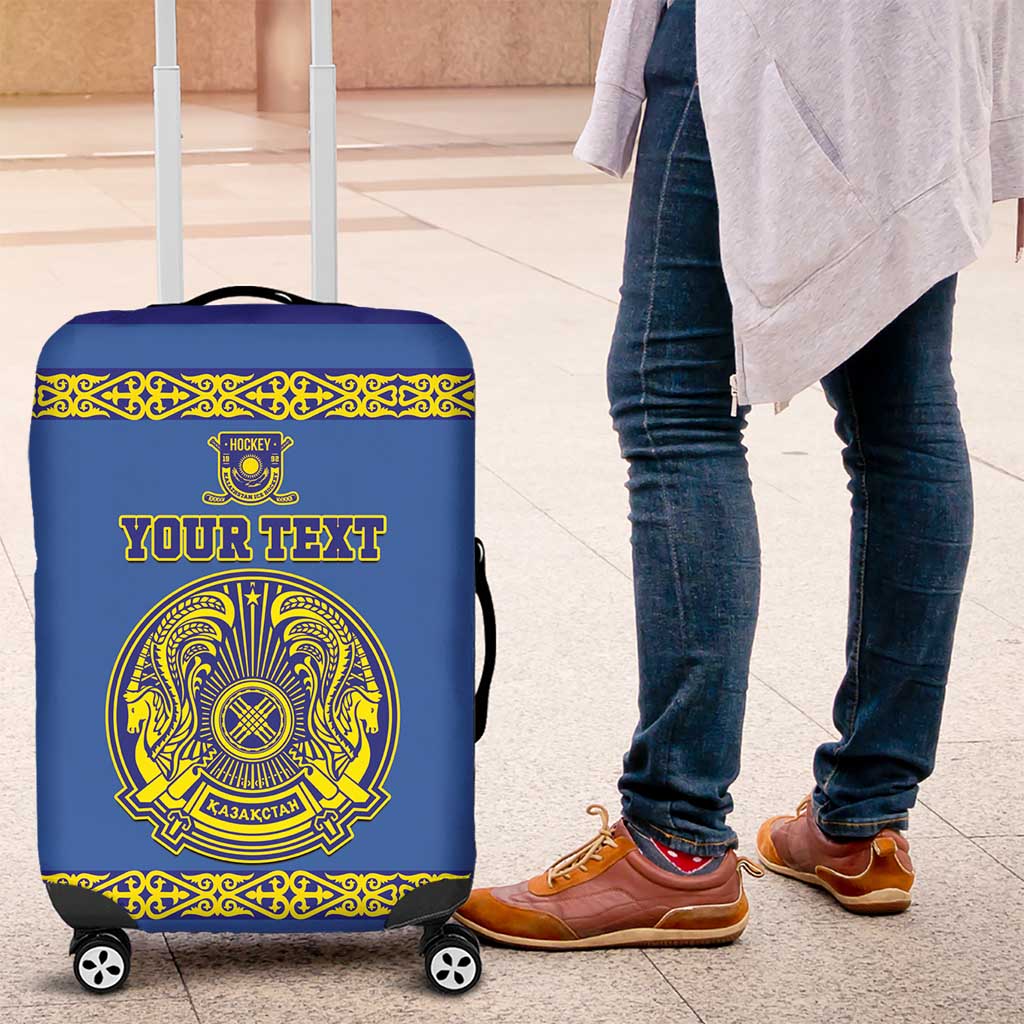 Custom Kazakhstan Hockey Luggage Cover Go Kazakh - Wonder Print Shop
