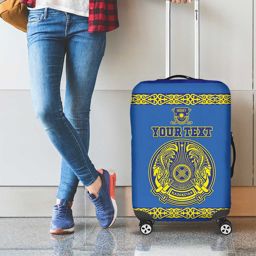 Custom Kazakhstan Hockey Luggage Cover Go Kazakh - Wonder Print Shop