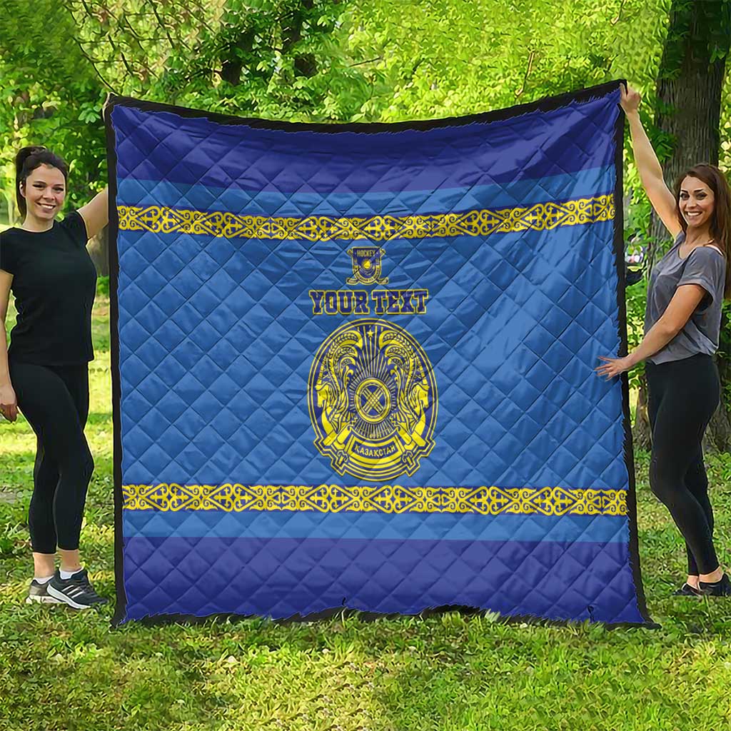 Custom Kazakhstan Hockey Quilt Go Kazakh - Wonder Print Shop