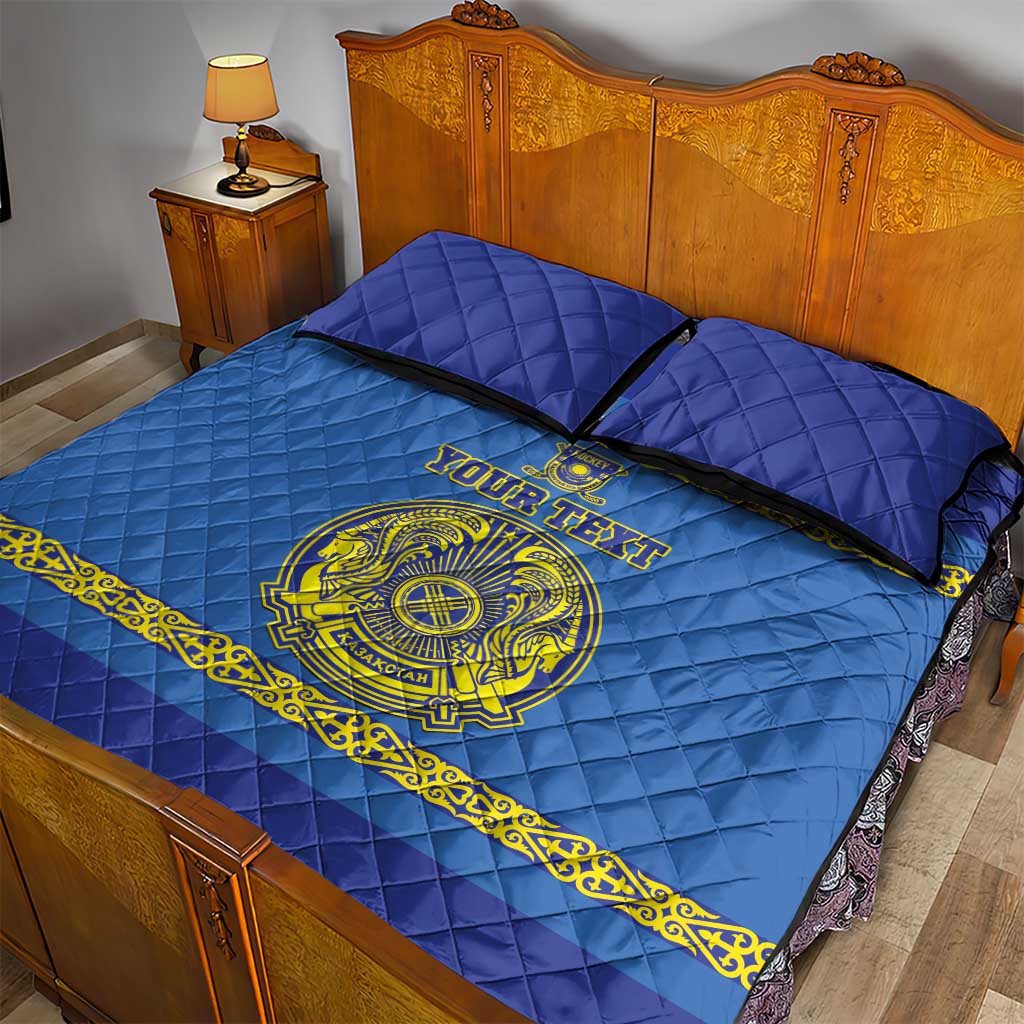 Custom Kazakhstan Hockey Quilt Bed Set Go Kazakh - Wonder Print Shop