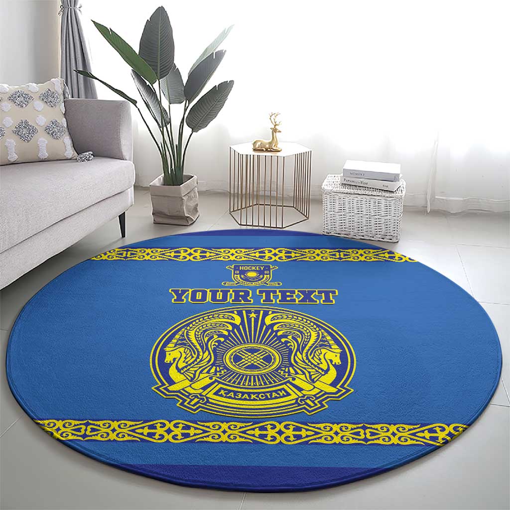 Custom Kazakhstan Hockey Round Carpet Go Kazakh
