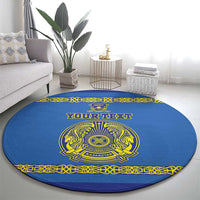 Custom Kazakhstan Hockey Round Carpet Go Kazakh