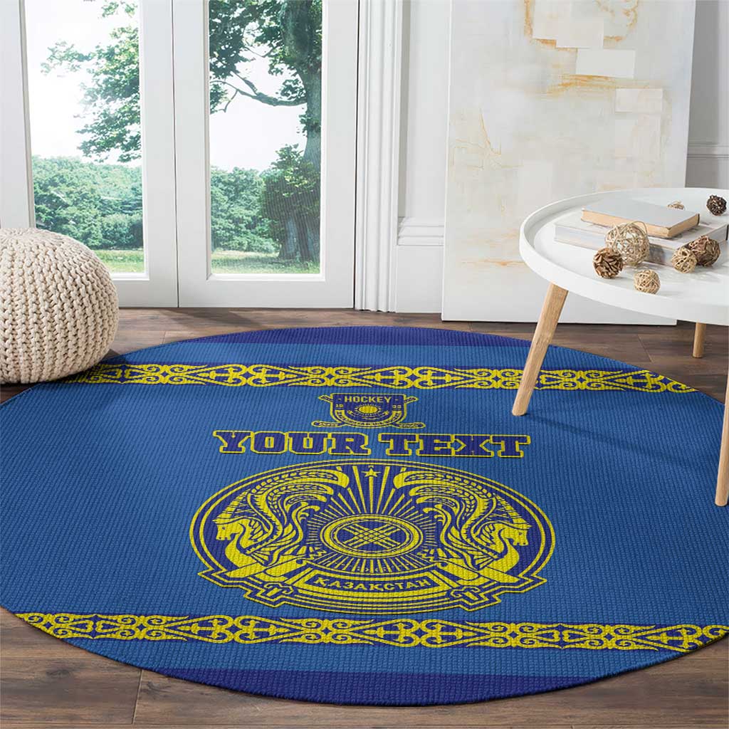 Custom Kazakhstan Hockey Round Carpet Go Kazakh