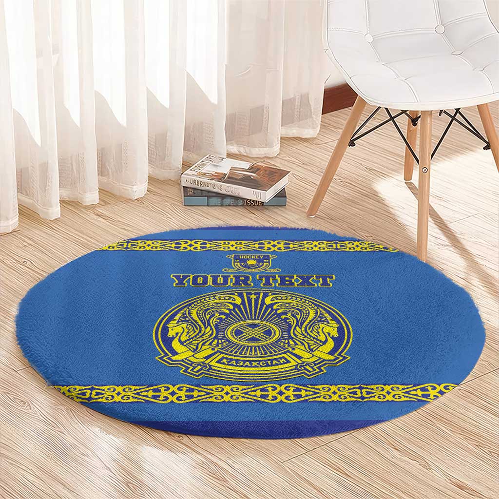 Custom Kazakhstan Hockey Round Carpet Go Kazakh