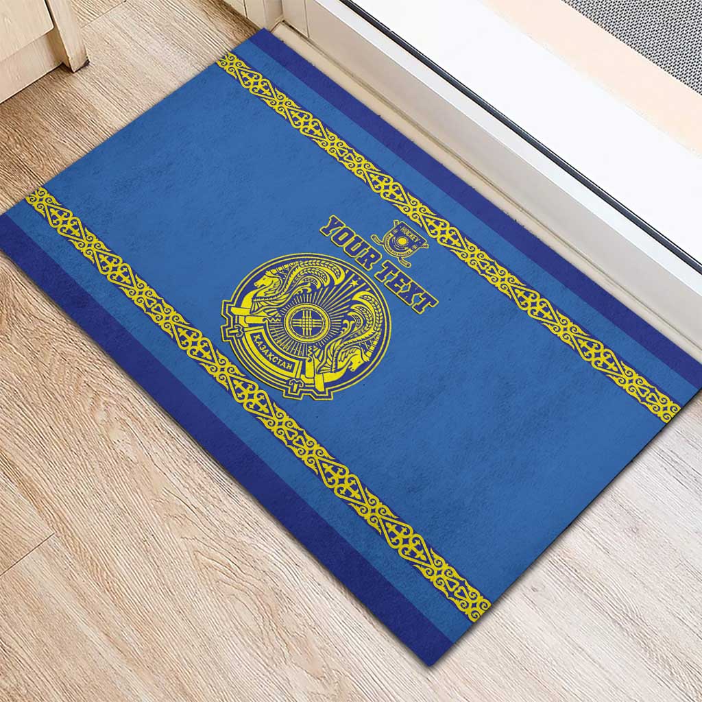 Custom Kazakhstan Hockey Rubber Doormat Go Kazakh - Wonder Print Shop