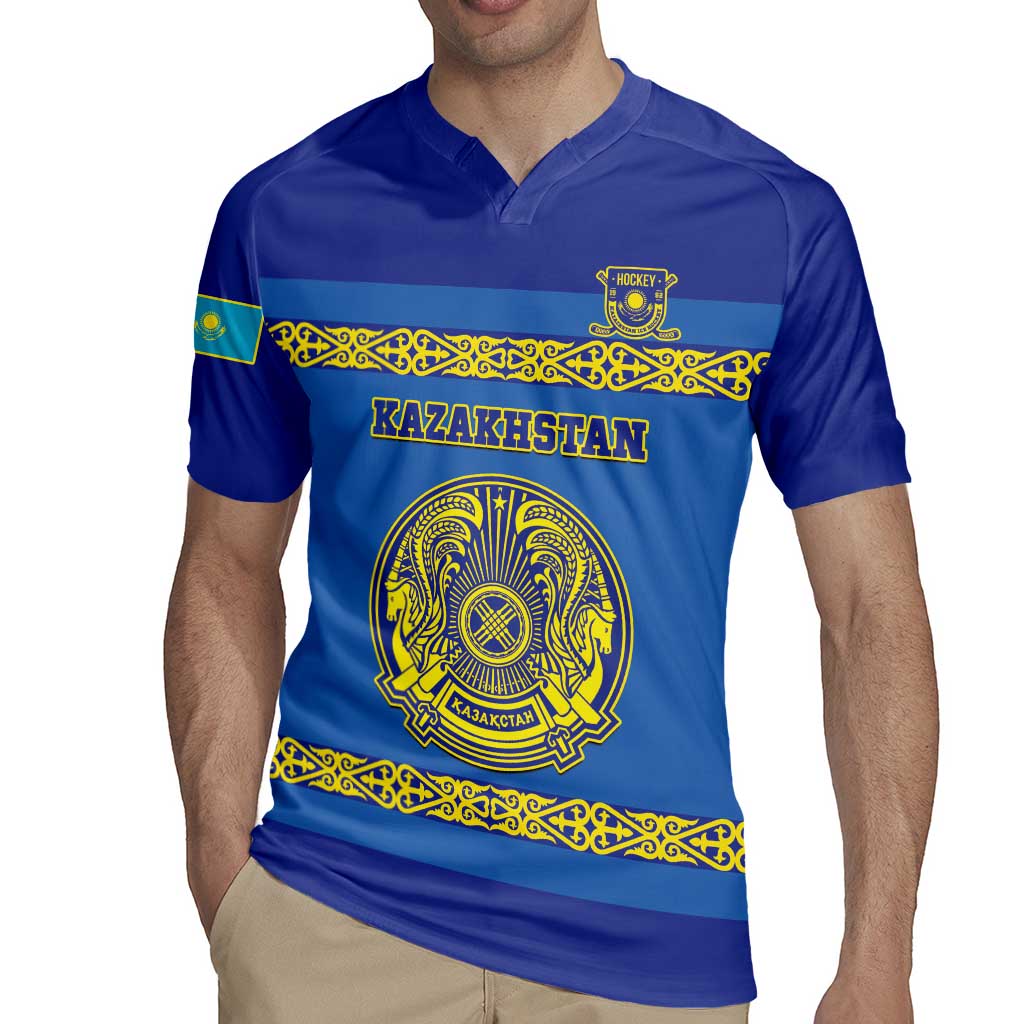 Custom Kazakhstan Hockey Rugby Jersey Go Kazakh - Wonder Print Shop