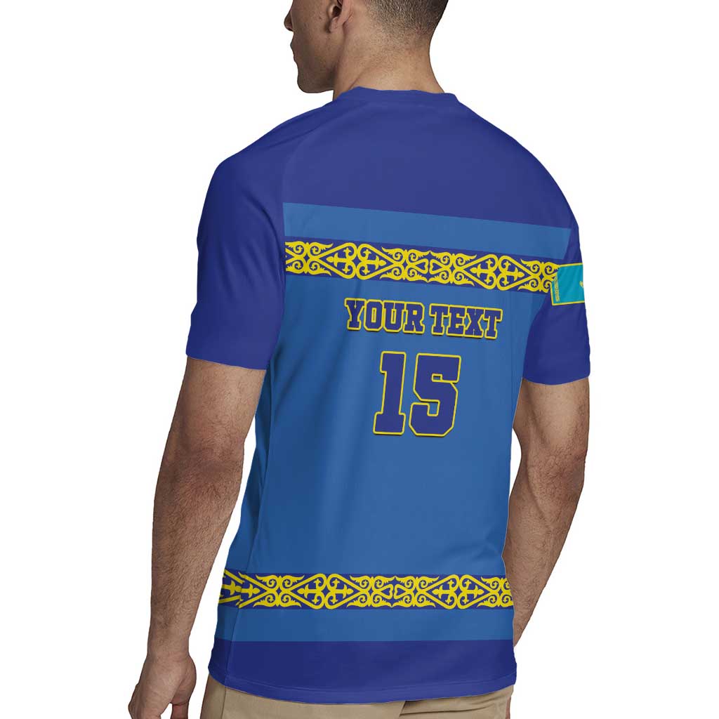 Custom Kazakhstan Hockey Rugby Jersey Go Kazakh - Wonder Print Shop