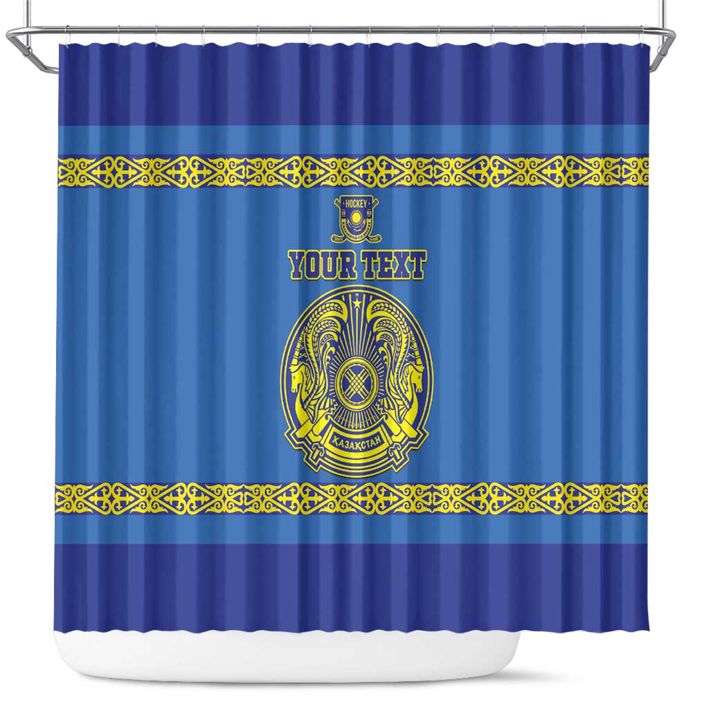 Custom Kazakhstan Hockey Shower Curtain Go Kazakh