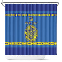 Custom Kazakhstan Hockey Shower Curtain Go Kazakh