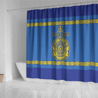 Custom Kazakhstan Hockey Shower Curtain Go Kazakh