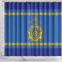 Custom Kazakhstan Hockey Shower Curtain Go Kazakh
