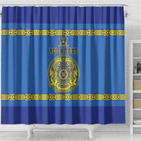 Custom Kazakhstan Hockey Shower Curtain Go Kazakh