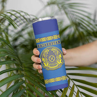Custom Kazakhstan Hockey Skinny Tumbler Go Kazakh - Wonder Print Shop