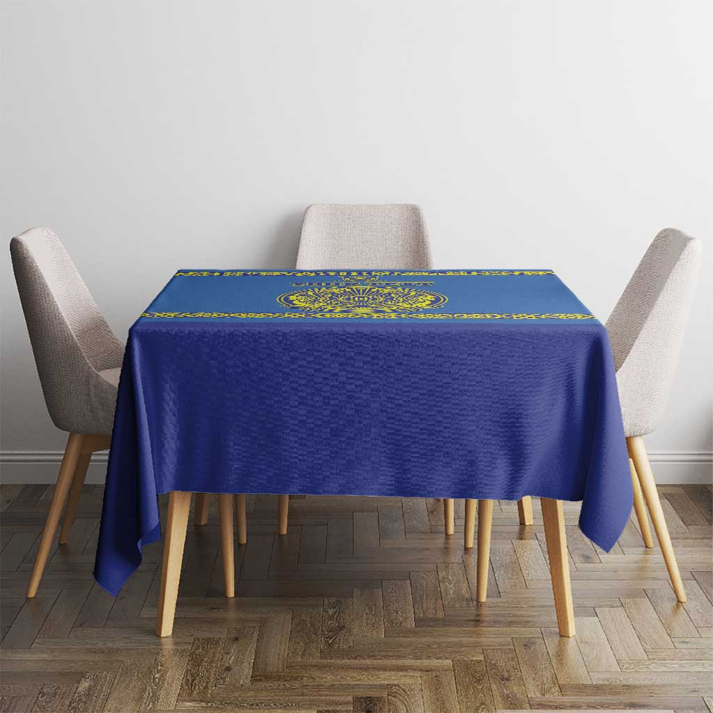 Custom Kazakhstan Hockey Tablecloth Go Kazakh - Wonder Print Shop