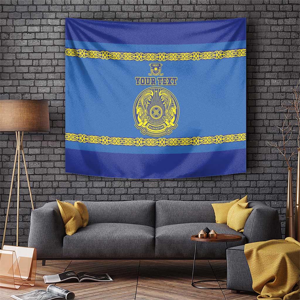 Custom Kazakhstan Hockey Tapestry Go Kazakh - Wonder Print Shop