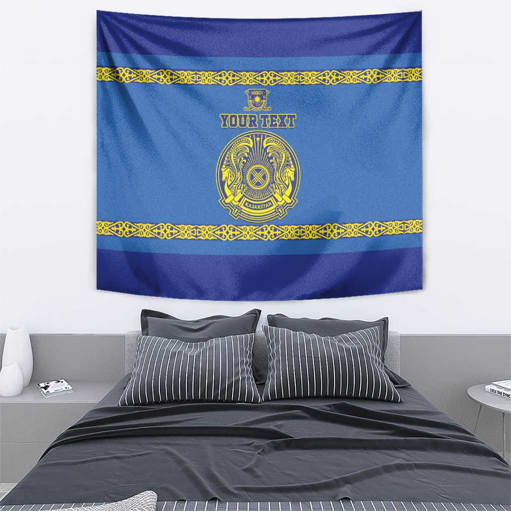 Custom Kazakhstan Hockey Tapestry Go Kazakh - Wonder Print Shop