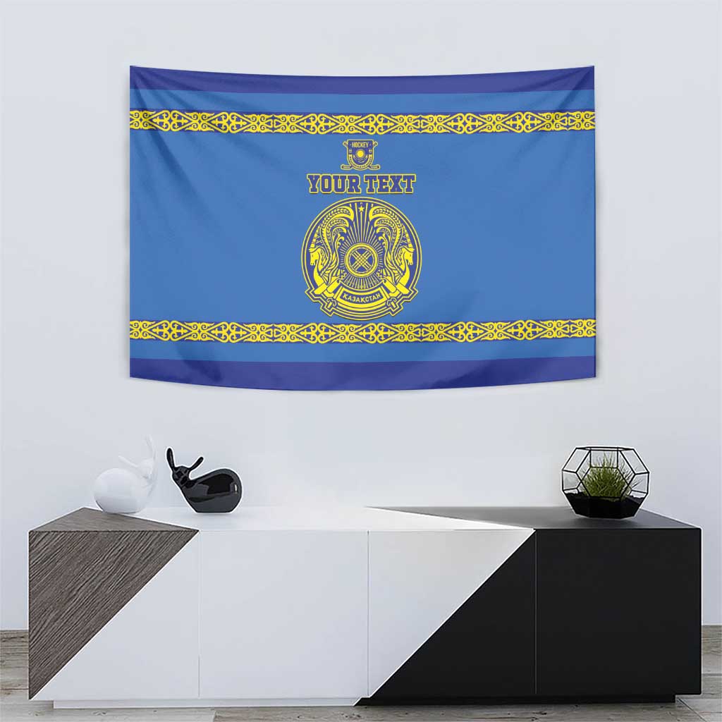 Custom Kazakhstan Hockey Tapestry Go Kazakh - Wonder Print Shop
