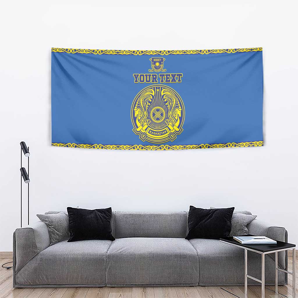 Custom Kazakhstan Hockey Tapestry Go Kazakh - Wonder Print Shop