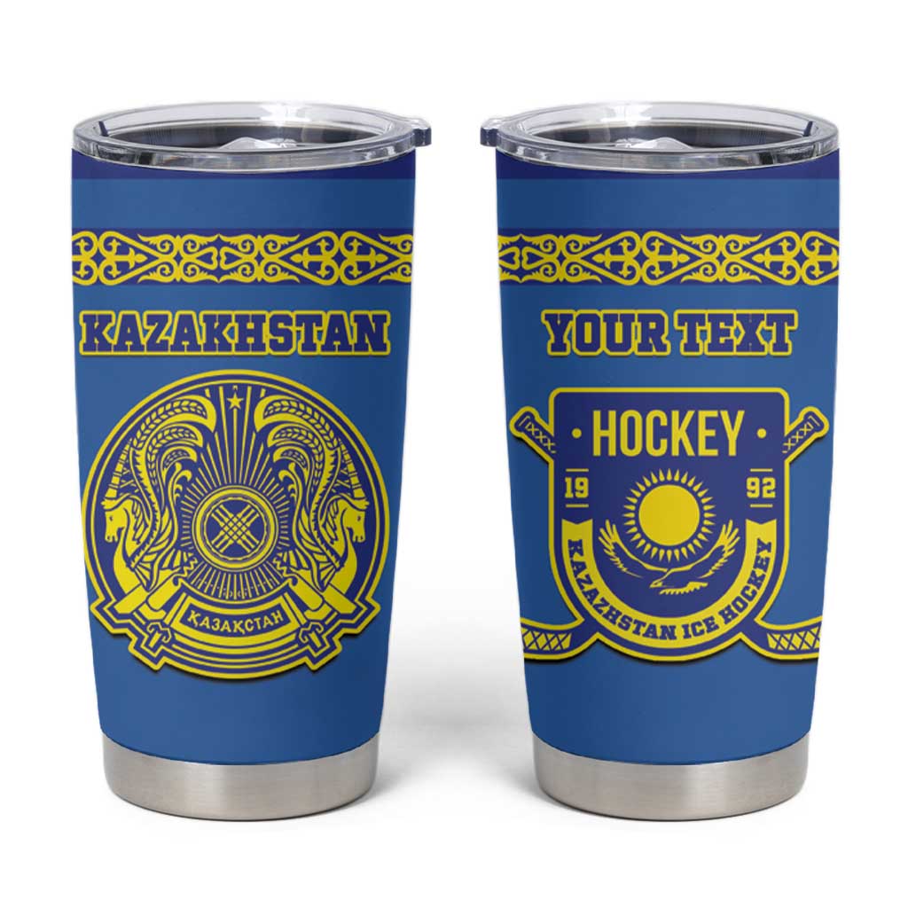 Custom Kazakhstan Hockey Tumbler Cup Go Kazakh - Wonder Print Shop
