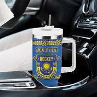 Custom Kazakhstan Hockey Tumbler With Handle Go Kazakh - Wonder Print Shop