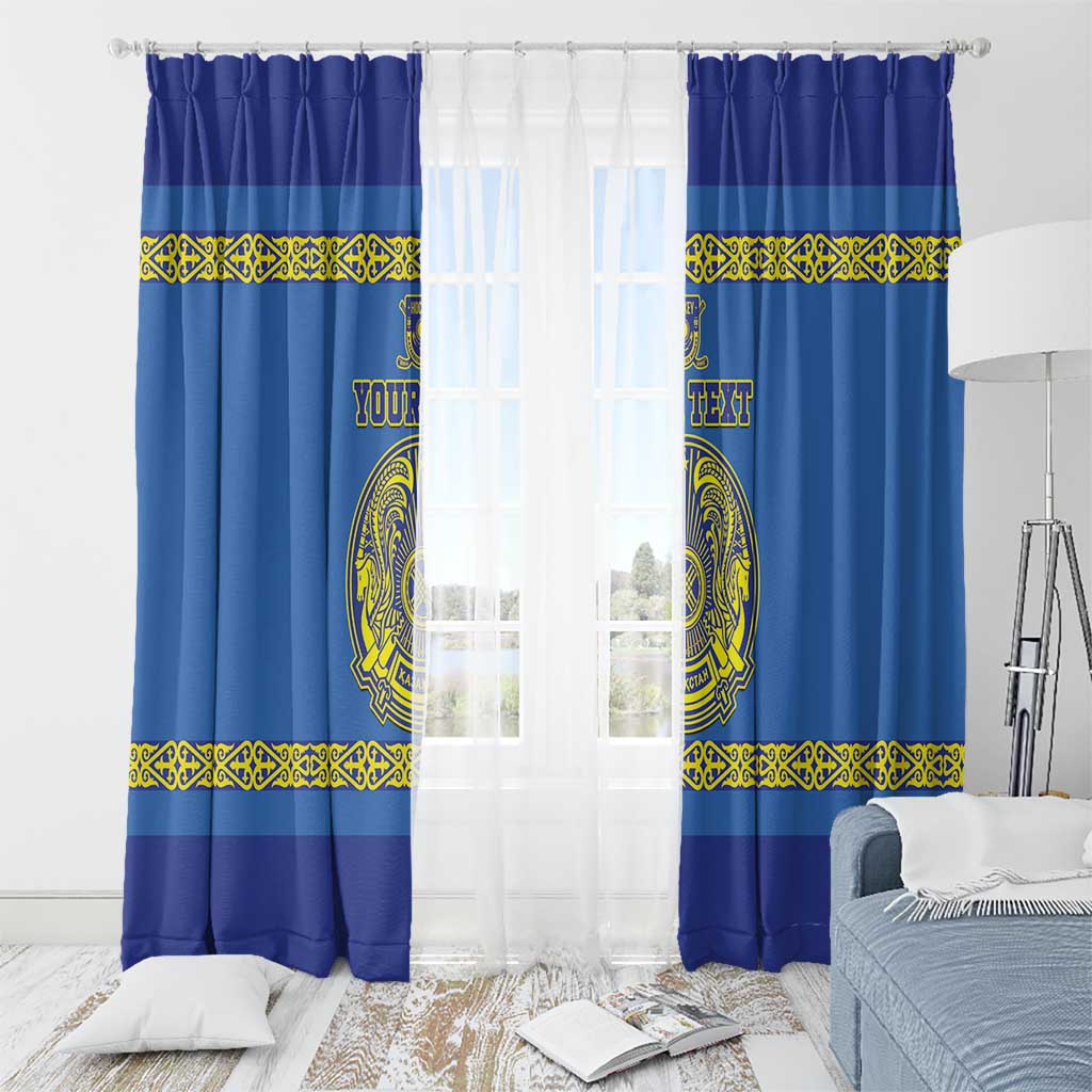 Custom Kazakhstan Hockey Window Curtain Go Kazakh - Wonder Print Shop