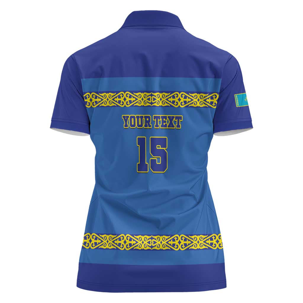 Custom Kazakhstan Hockey Women Polo Shirt Go Kazakh - Wonder Print Shop