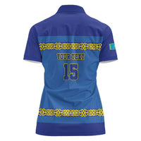 Custom Kazakhstan Hockey Women Polo Shirt Go Kazakh - Wonder Print Shop