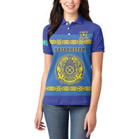 Custom Kazakhstan Hockey Women Polo Shirt Go Kazakh - Wonder Print Shop